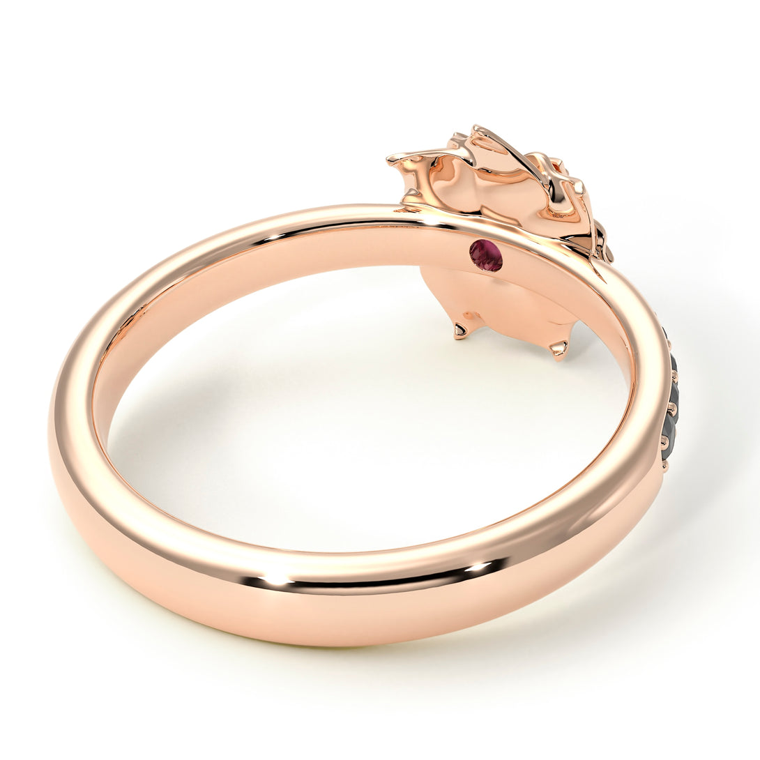 A lady's Rose Pink Moissanite Ring- Elena no. 805